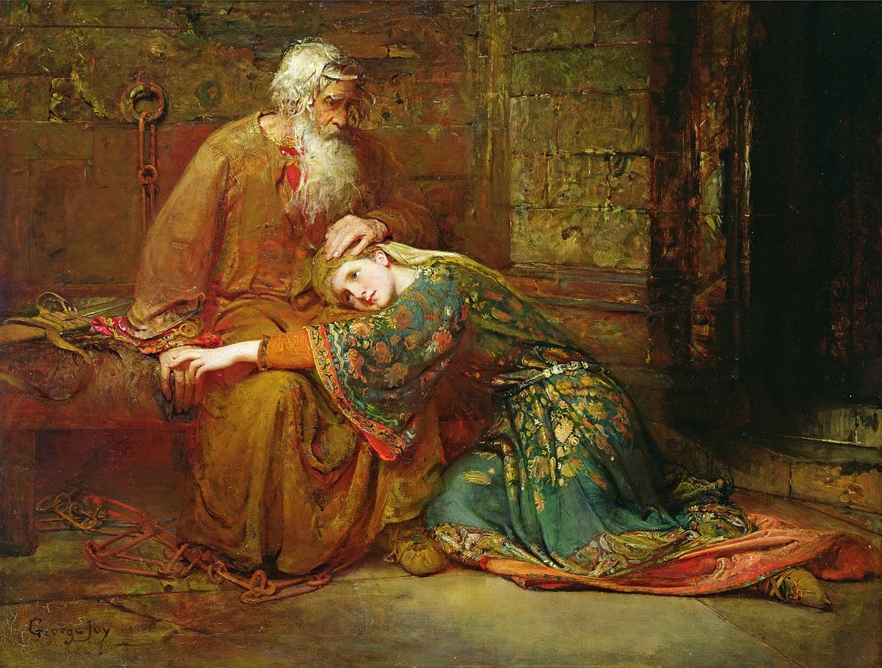 Cordelia conforta suo padre, Re Lear, in prigione - Leeds Art Gallery